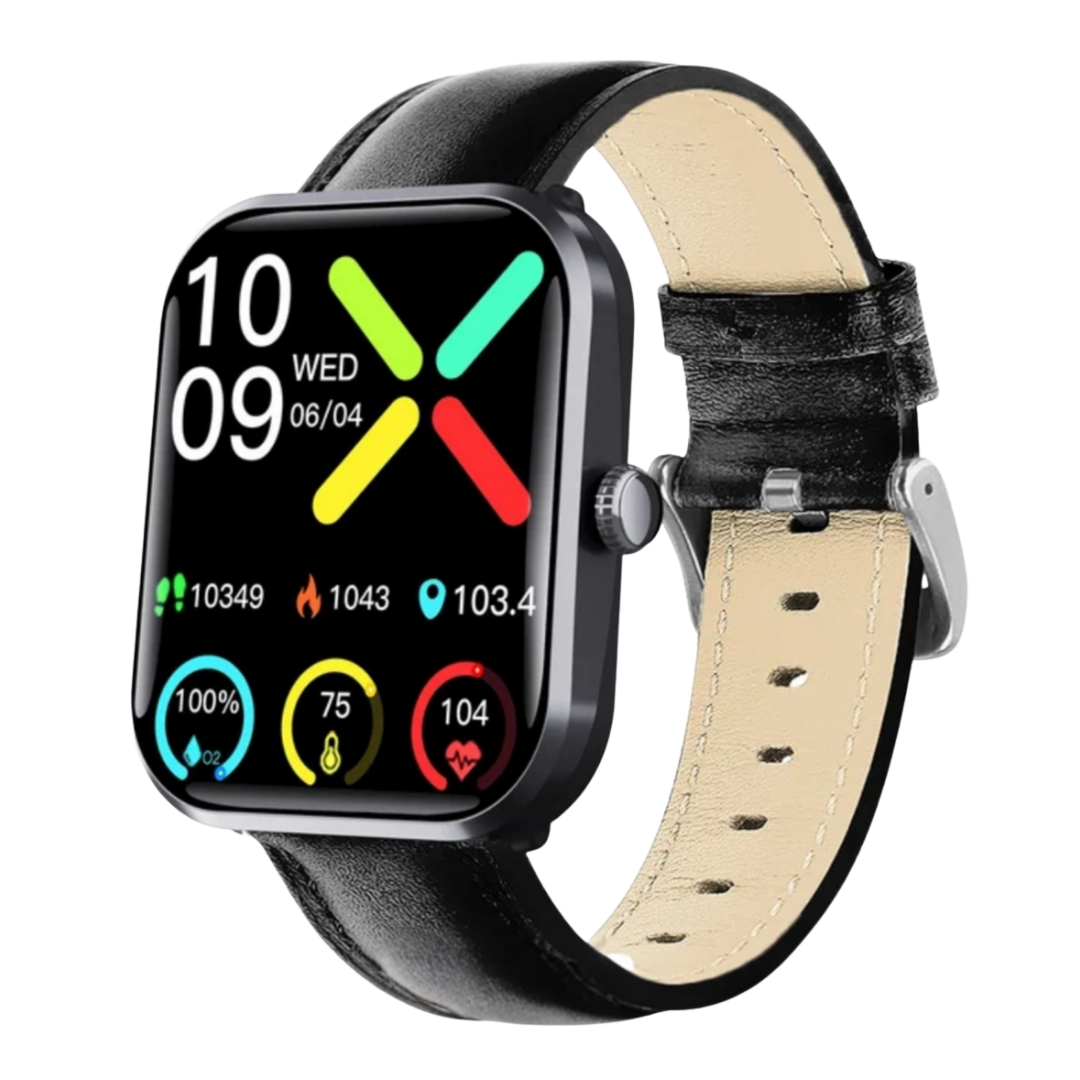 Vigour Health Watch - Black Leather